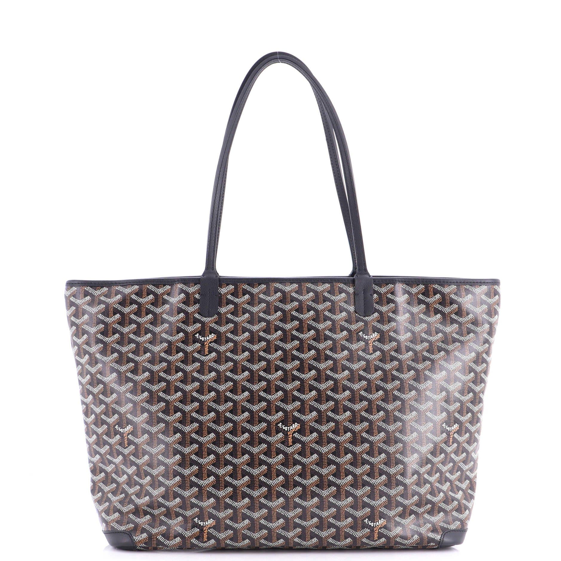 Pre-Owned Goyard Artois Tote Coated Canvas GM, Alternate, color, Black