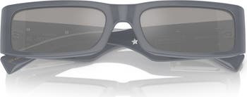 55mm Polarized Rectangular Sunglasses