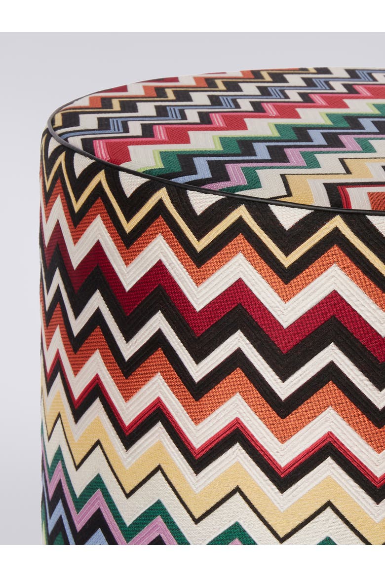Belfast Cylindrical Pouffe 40x30 Cm, Alternate, color, Orange Multicoloured