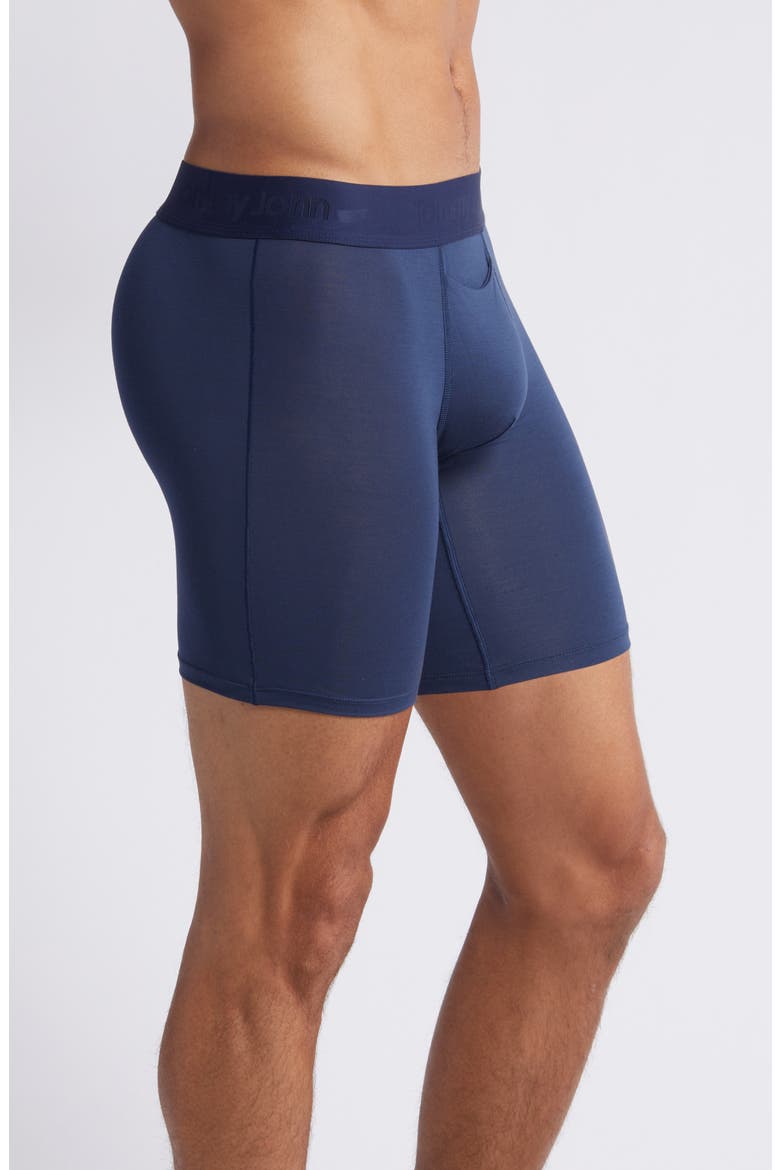2-Pack Second Skin 6-Inch Boxer Briefs, Alternate, color, BLACK/ DRESS BLUES