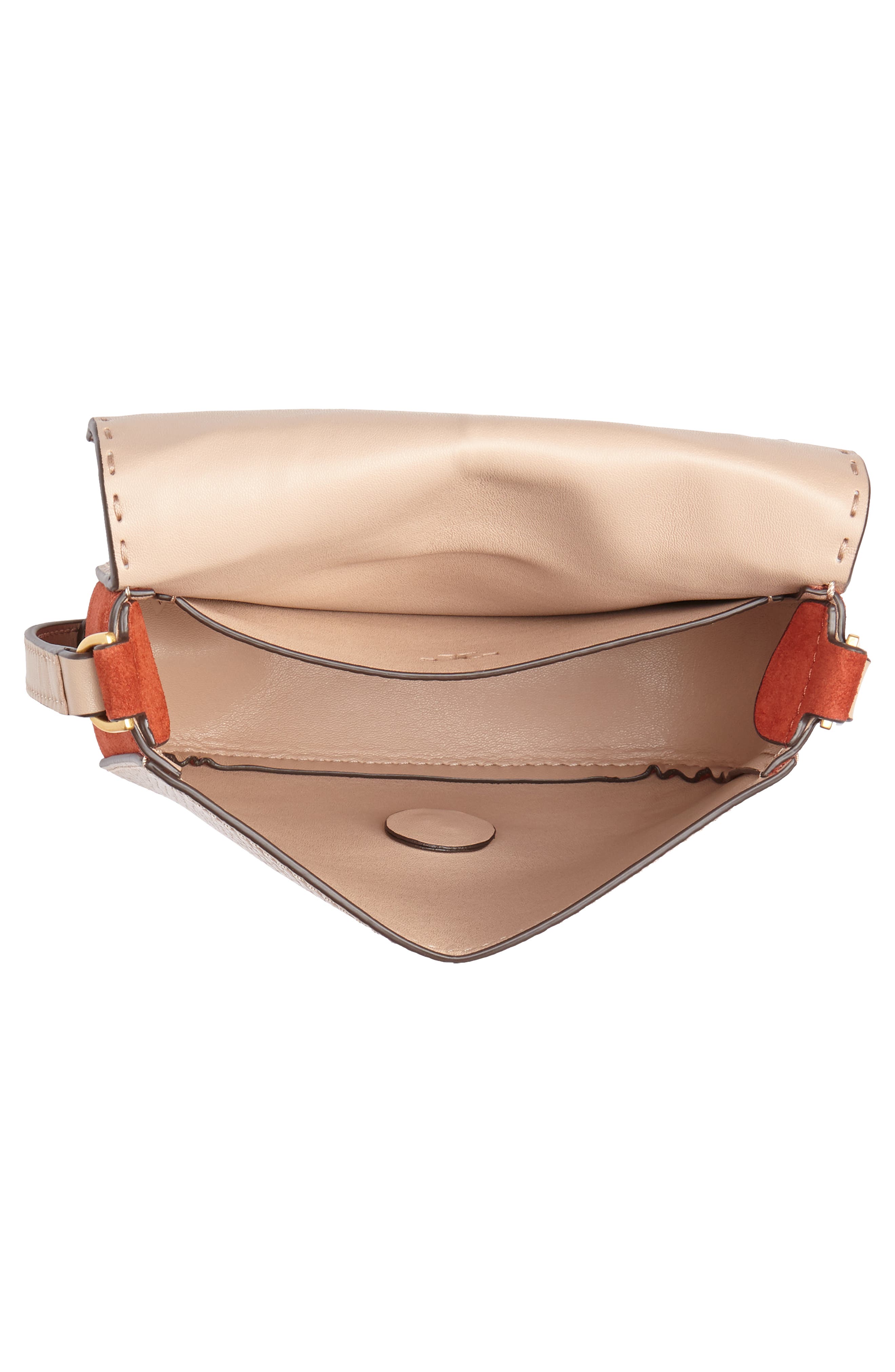 Tory Burch McGraw Croc Embossed Leather Crossbody Bag, Alternate, color, 