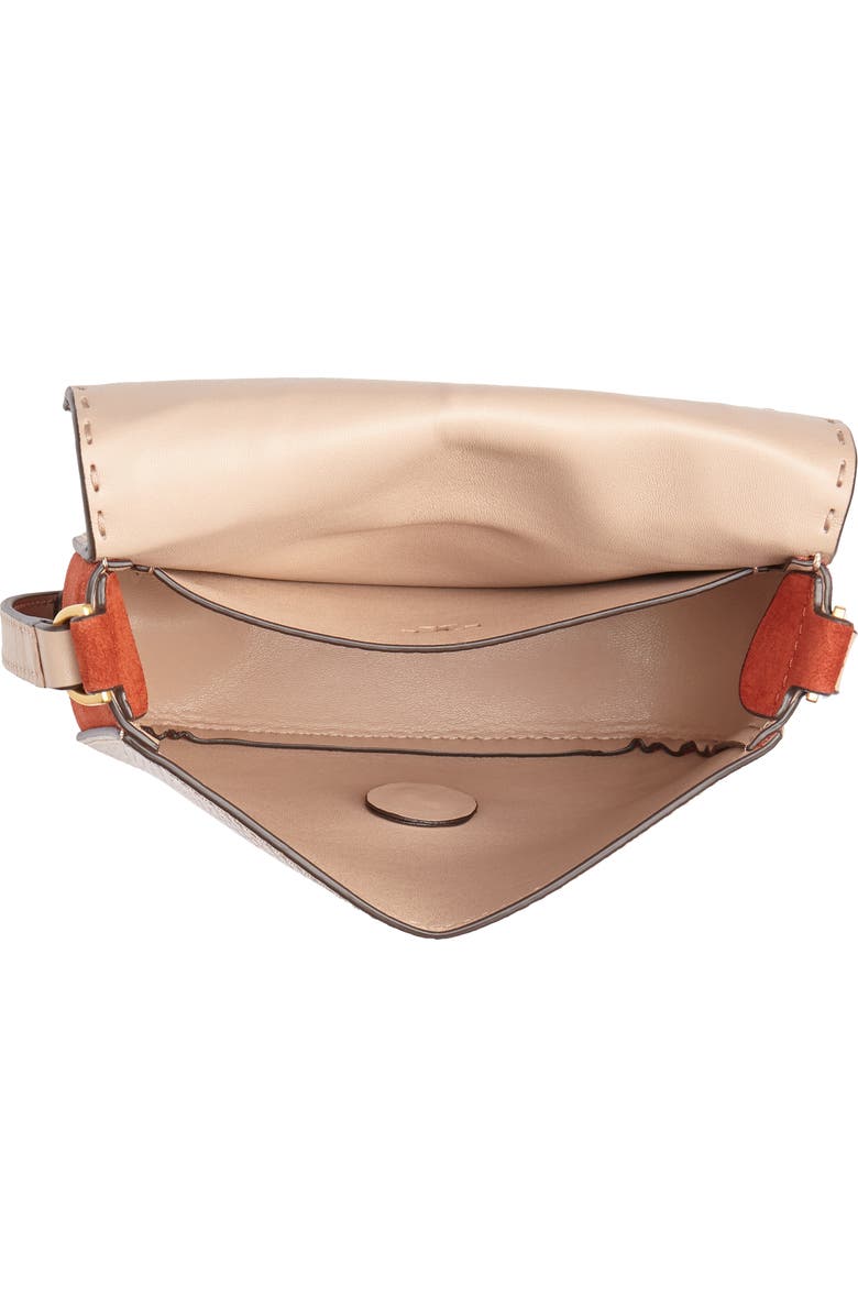 Tory Burch McGraw Croc Embossed Leather Crossbody Bag, Alternate, color,