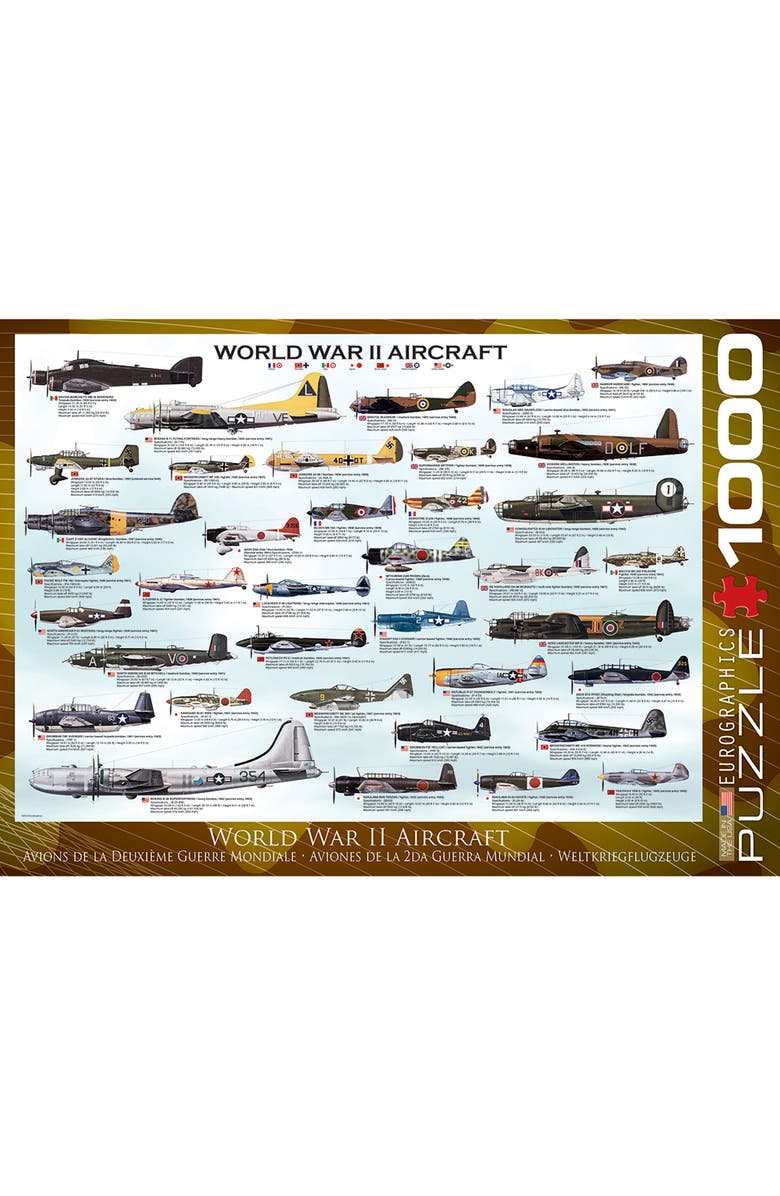 Eurographics World War II Aircraft 1000 Piece Puzzle, Main, color, Multicolored