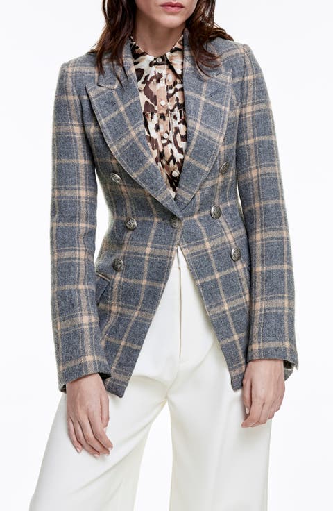 Plaid Wool Blazer