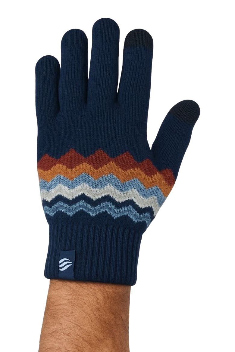 The Merino Wool Mountain and Marled Knit Glove 2-pack, Alternate, color, Midnight Navy