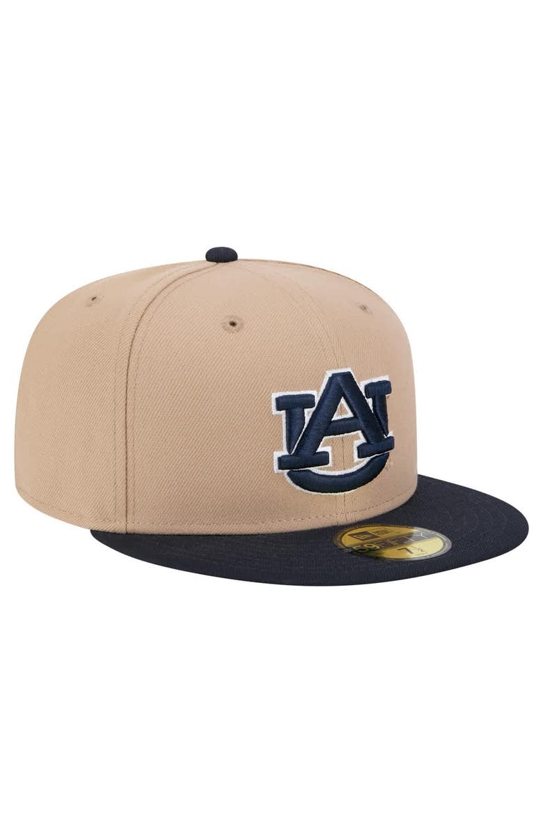 New Era Men
s New Era  Khaki Auburn Tigers Two-Tone 59FIFTY Fitted Hat, Alternate, color, Khaki