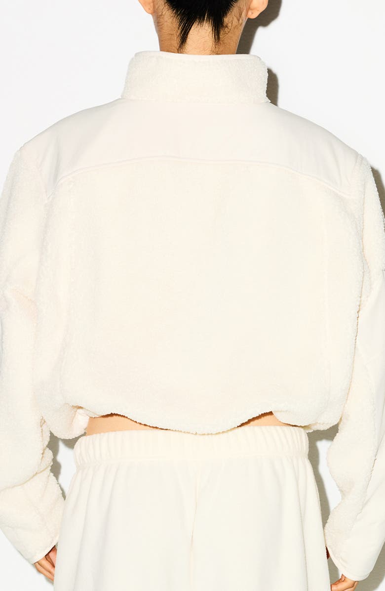 SKIMS Faux Shearling Zip Jacket, Alternate, color, Ecru
