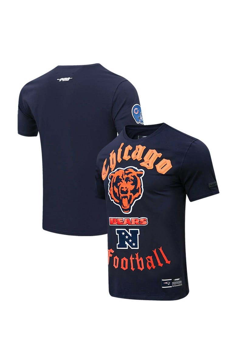 PRO STANDARD Men's Pro Standard Navy Chicago Bears Old English T-Shirt, Main, color, 