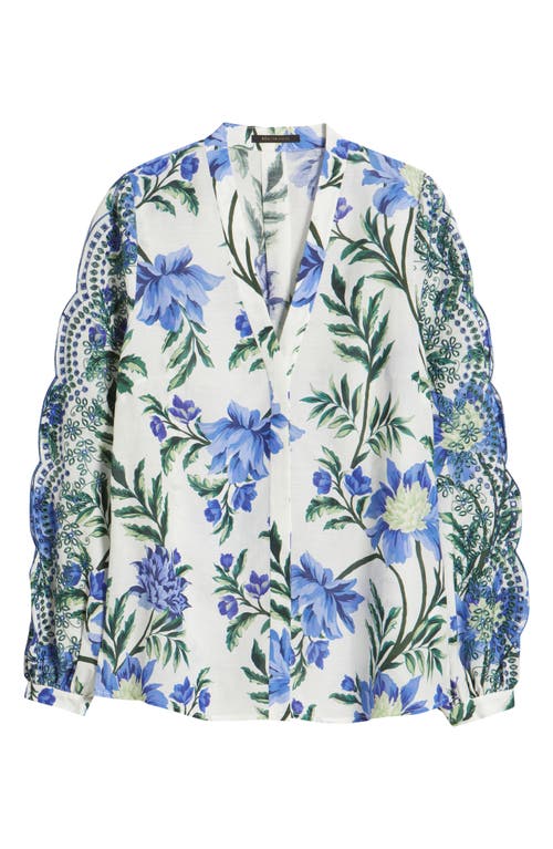 Kobi Halperin Kobu Halperin 'martina' Cutout Sleeve Stretch Silk Blouse In Multi