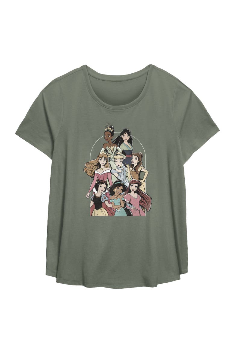 Women's Disney Frame Princesses Graphic T-Shirt, Main, color, Sage Green