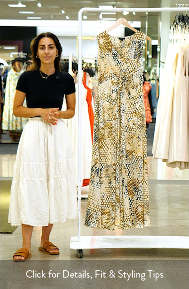 Print Knot Front Maxi Dress, sales video thumbnail