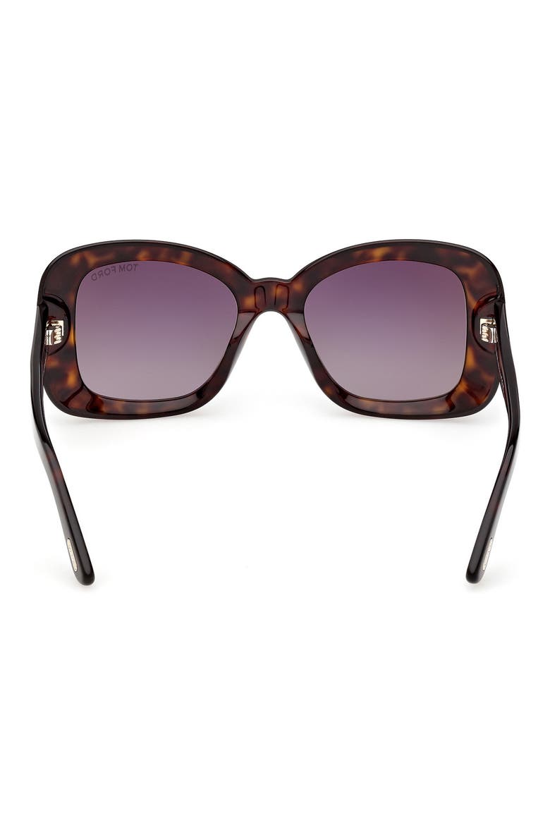 52mm Gradient Square Sunglasses, Alternate, color, DARK HAVANA / ROVIEX LENS