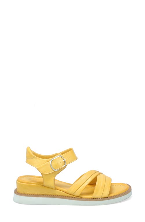 Miz Mooz Emelina Ankle Strap Platform Wedge Sandal In Ochre