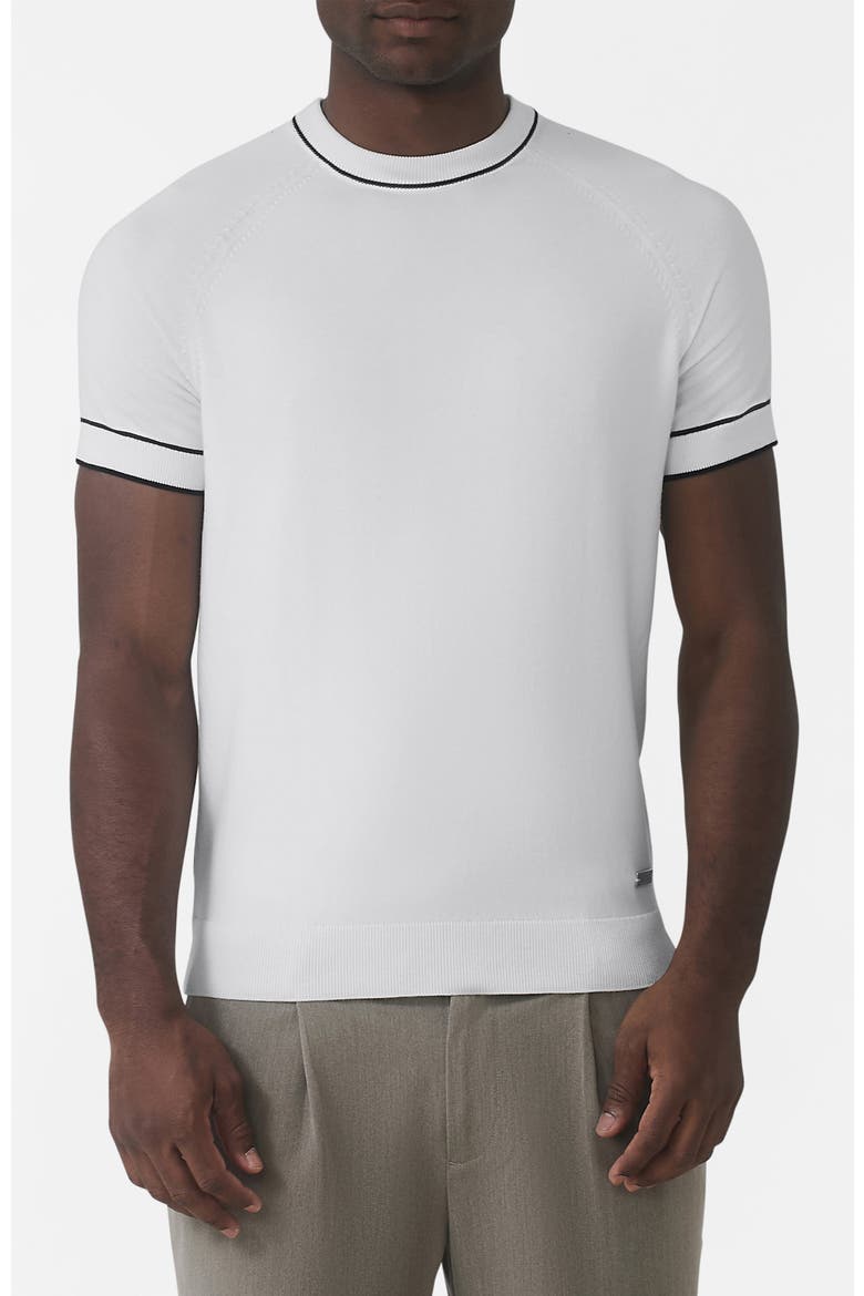 Franco Slim Knit Tee, Main, color, White