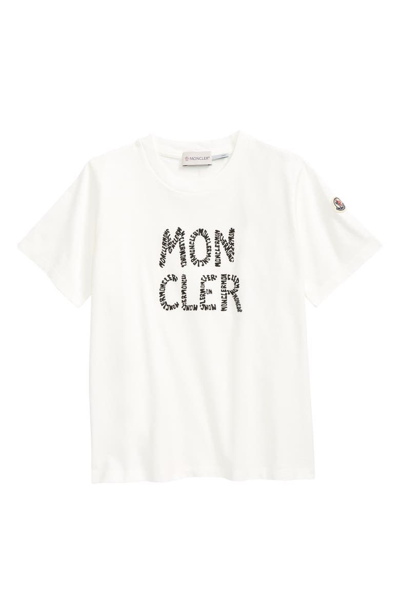 Moncler Kids' Logo Graphic Tee, Main, color, 