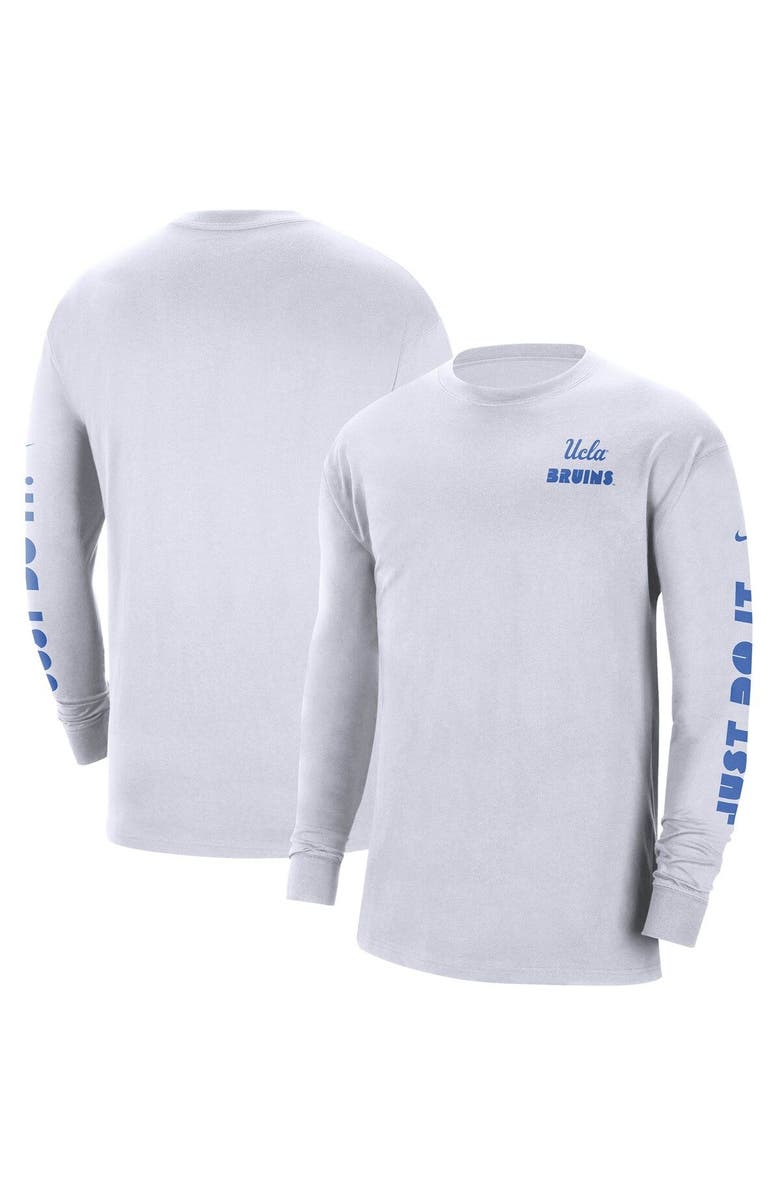 Nike Men's Nike White UCLA Bruins Heritage Max 90 Long Sleeve T-Shirt, Main, color, 