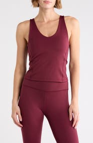 90 DEGREE BY REFLEX Air Glide V-Neck Performance Crop Tank