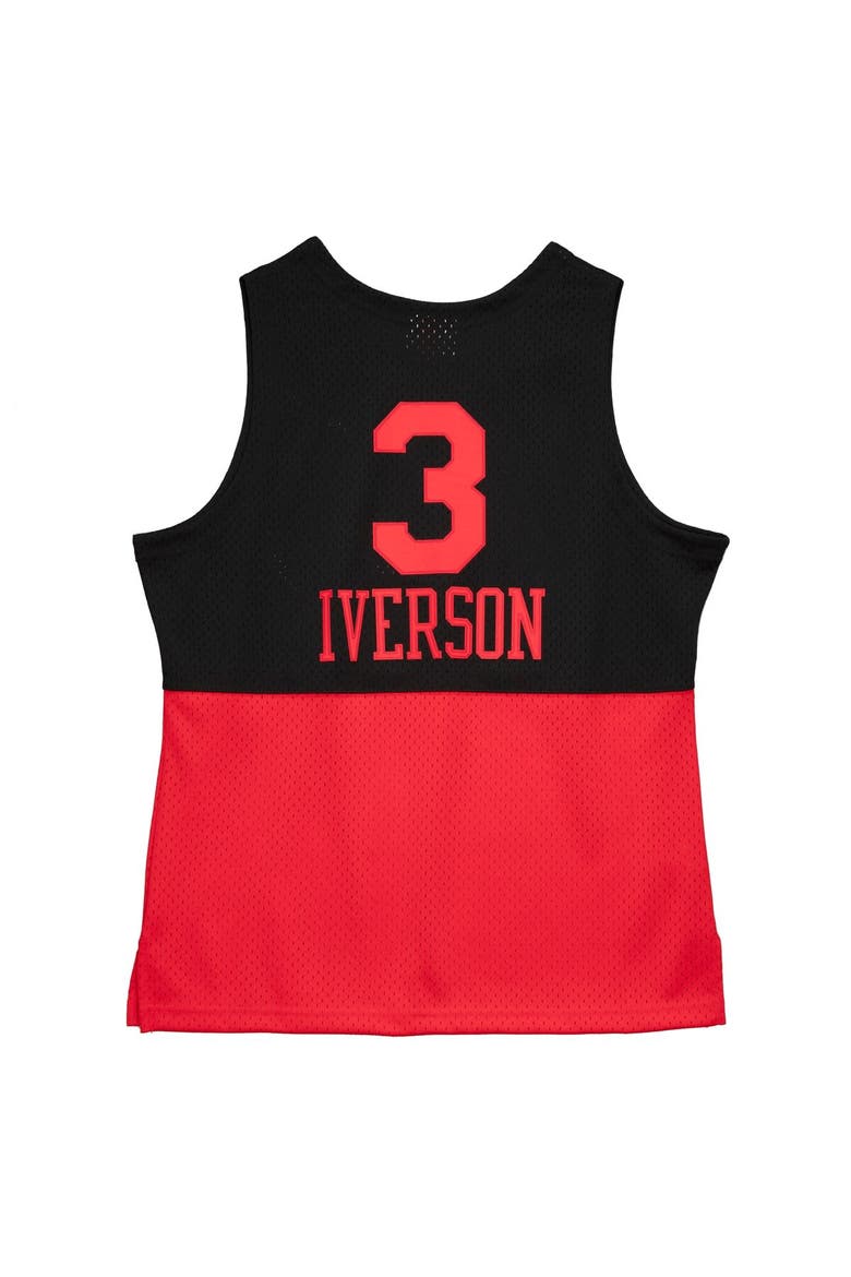 Men's Mitchell & Ness Allen Iverson Black Philadelphia 76ers 2003/04 Hardwood Classics Reload 2.0 Swingman Jersey, Alternate, color, Black