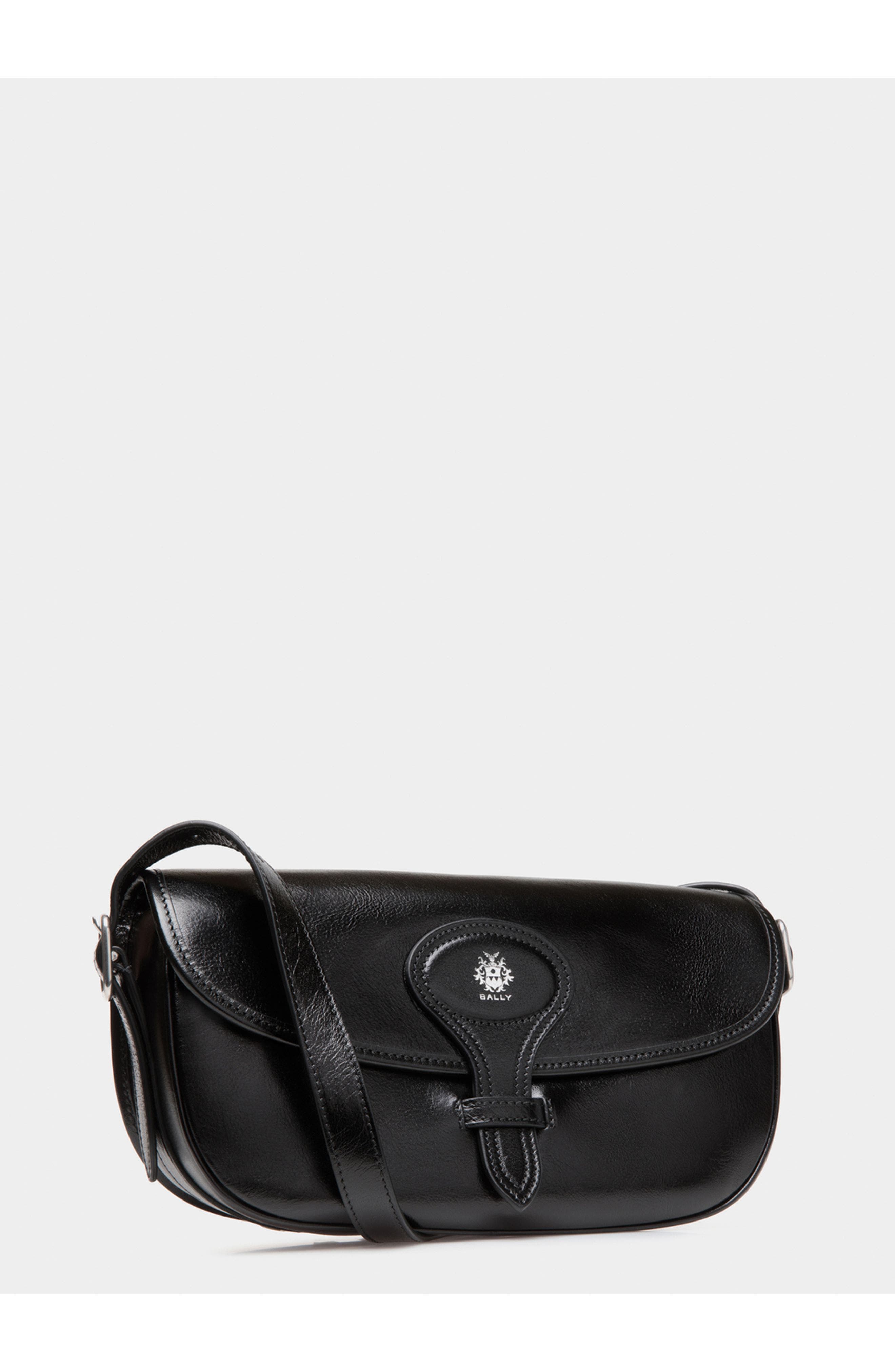 Bally Beckett Crossbody Bag in Leather, Alternate, color, Black+Palladio