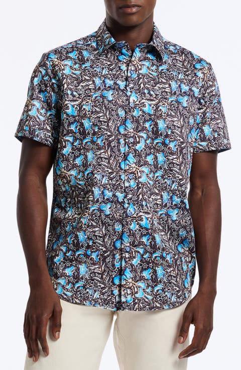 Beck Short Sleeve Cotton Button-Up Shirt