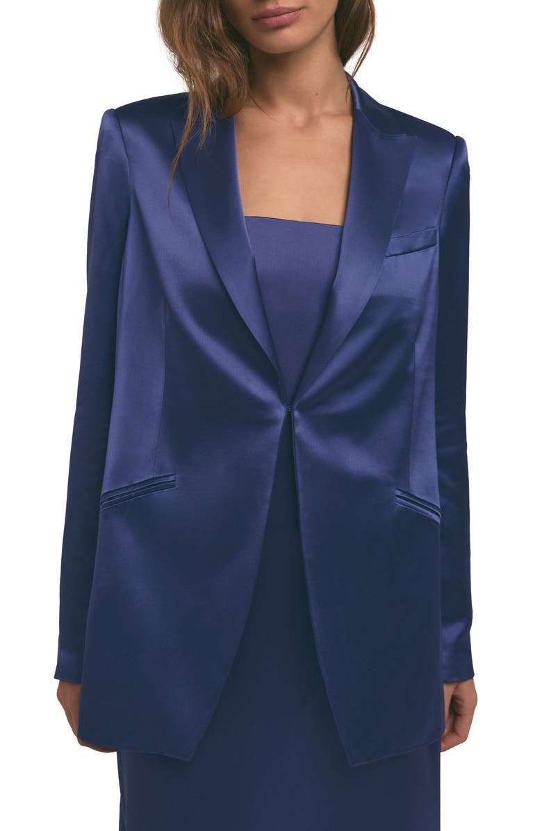 Favorite Daughter Satin Blazer, Alternate, color, Venetian Blue