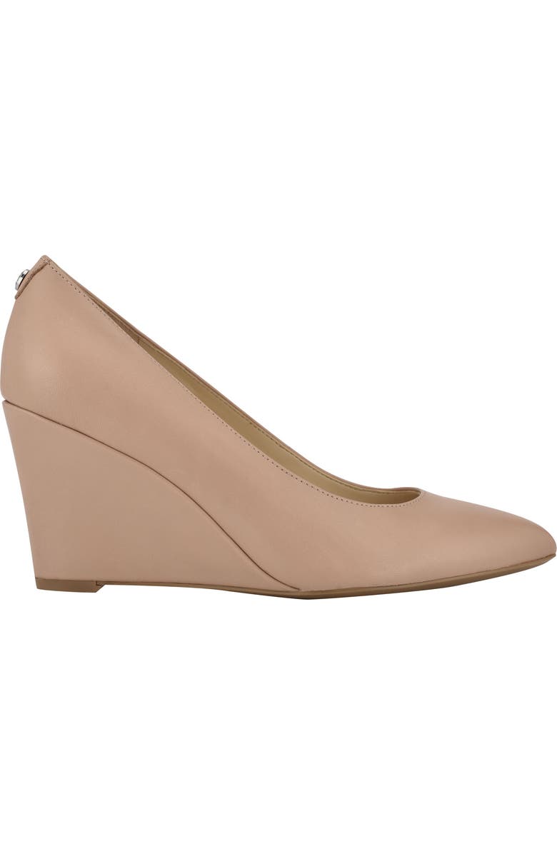 Nine West Cal 9x9 Wedge Pump, Alternate, color, Nude Leather
