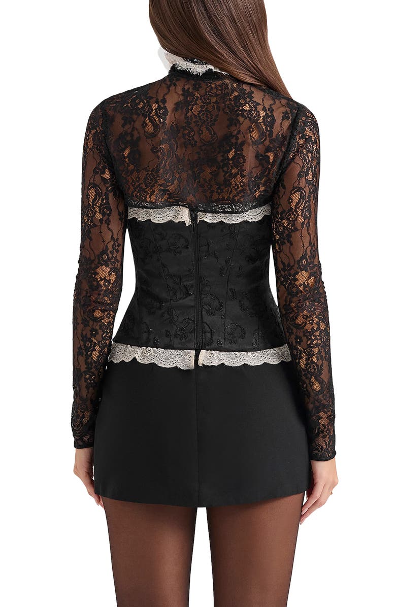 HOUSE OF CB Perdita Corset Top & Bolero Set, Alternate, color, Black