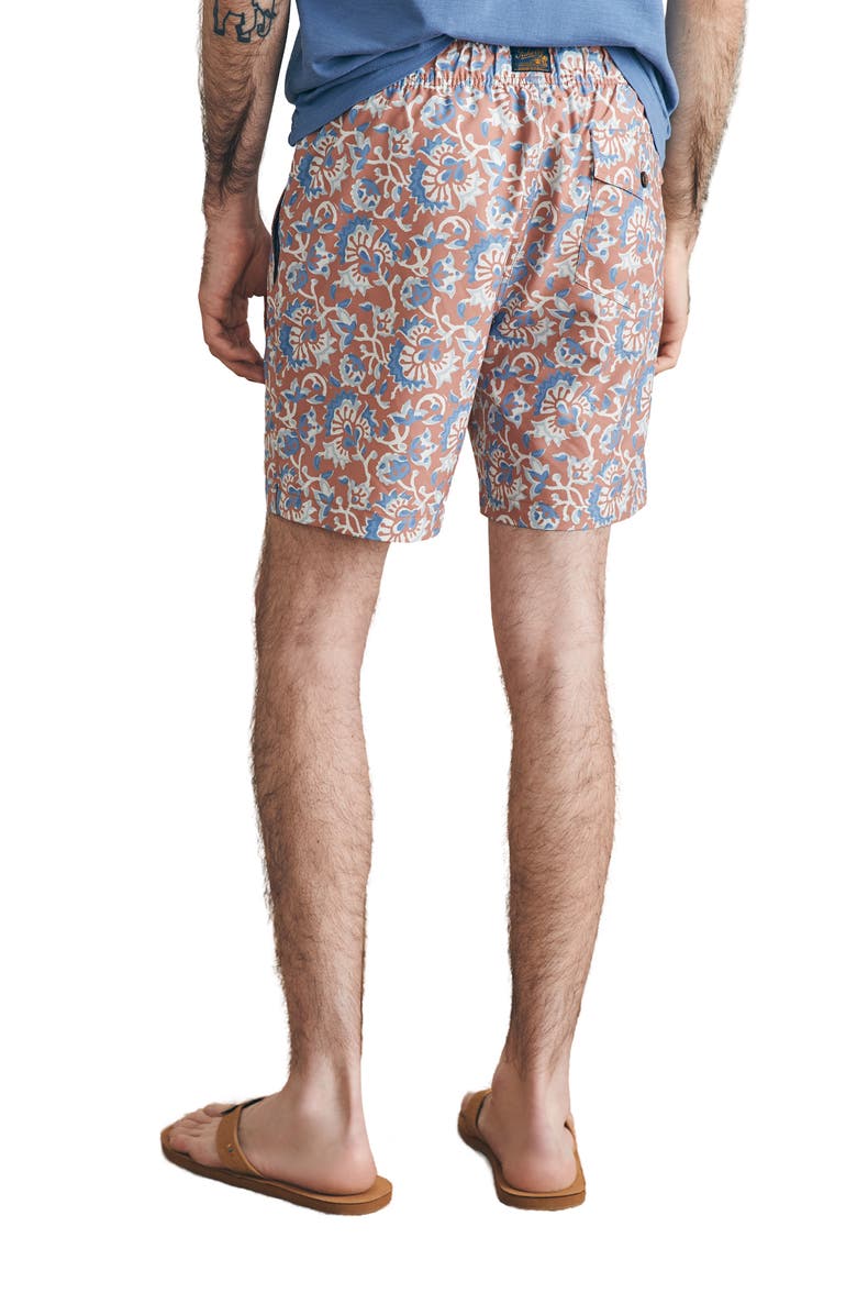 Faherty Sunwashed Swim Trunks, Alternate, color, Clay Oceanside Floral