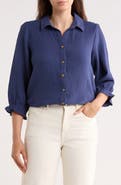Trove New York Sunset Cotton Gauze Button-Up Shirt