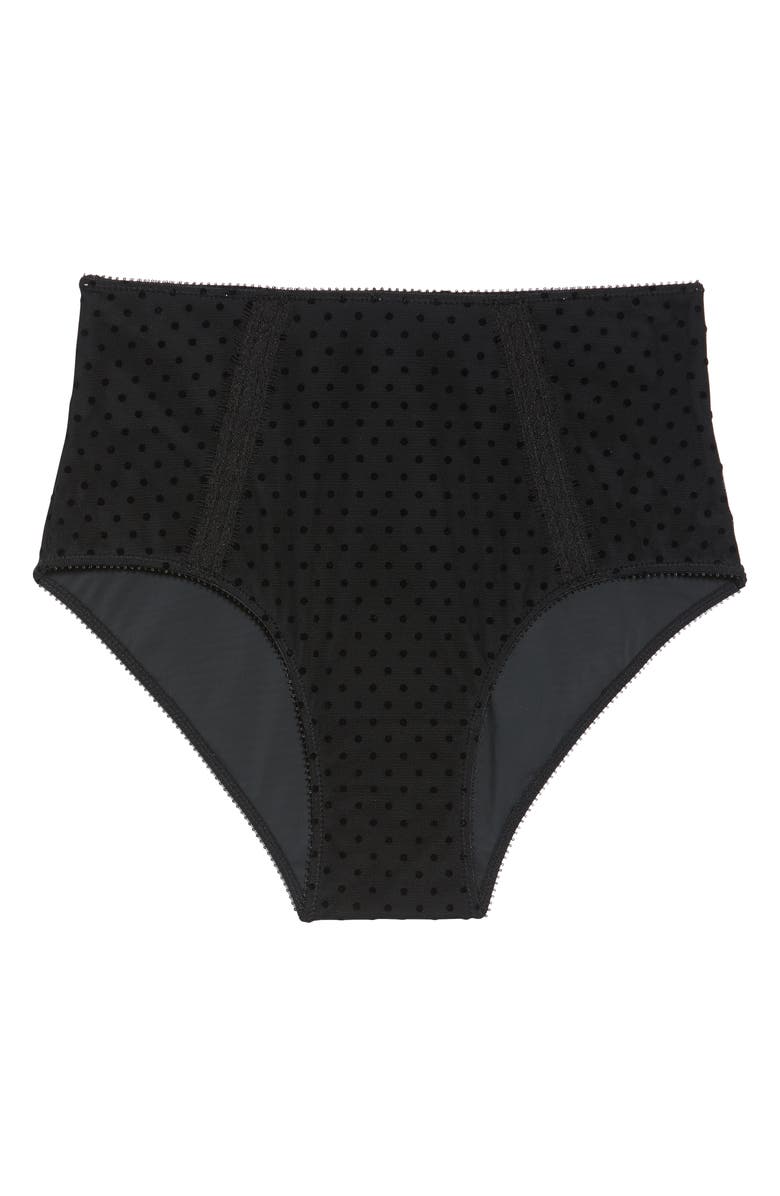 JASON WU GREY Jason Wu Collection Flocked Dot High Waist Briefs, Alternate, color, 