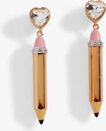 Alex and Ani Pencil Heart Drop Earrings