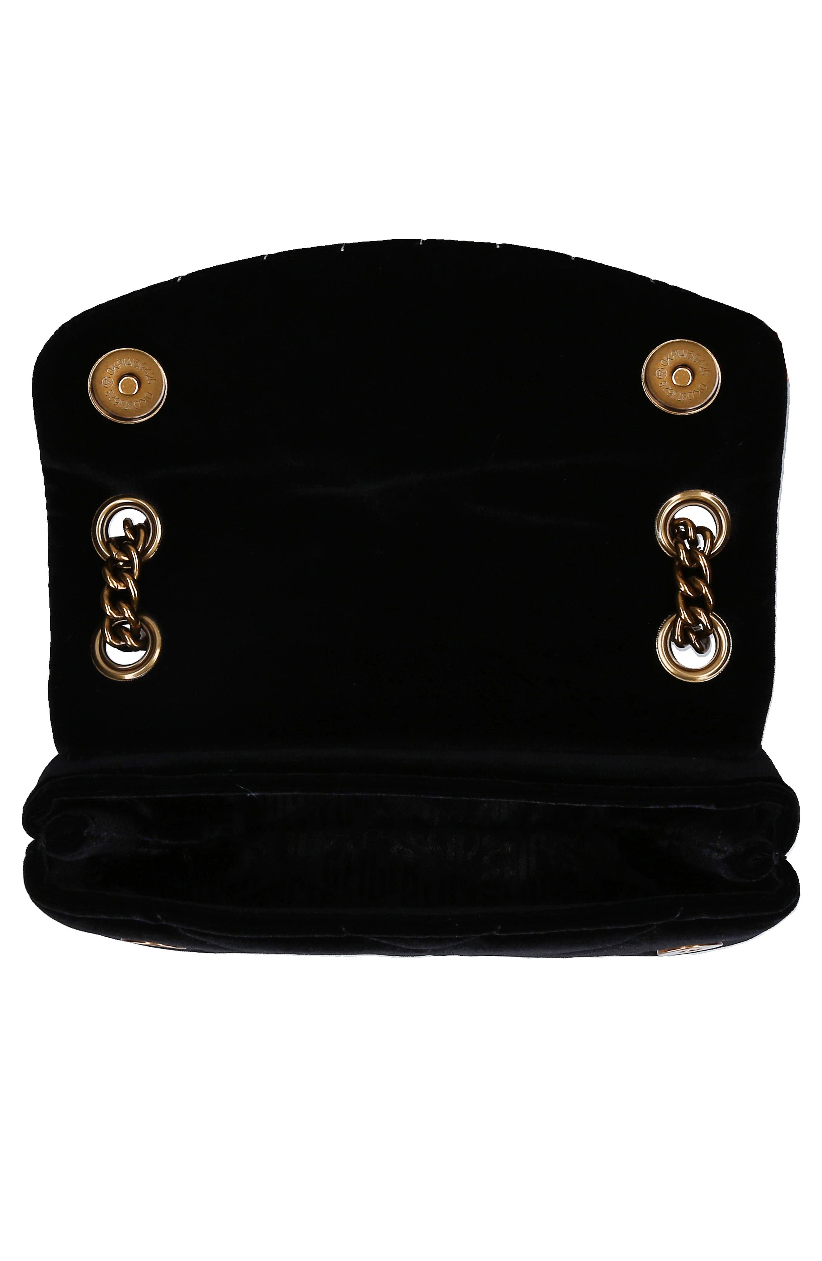 Kurt Geiger London Mini Kensington Eye Quilted Velvet Crossbody Bag, Alternate, color, 