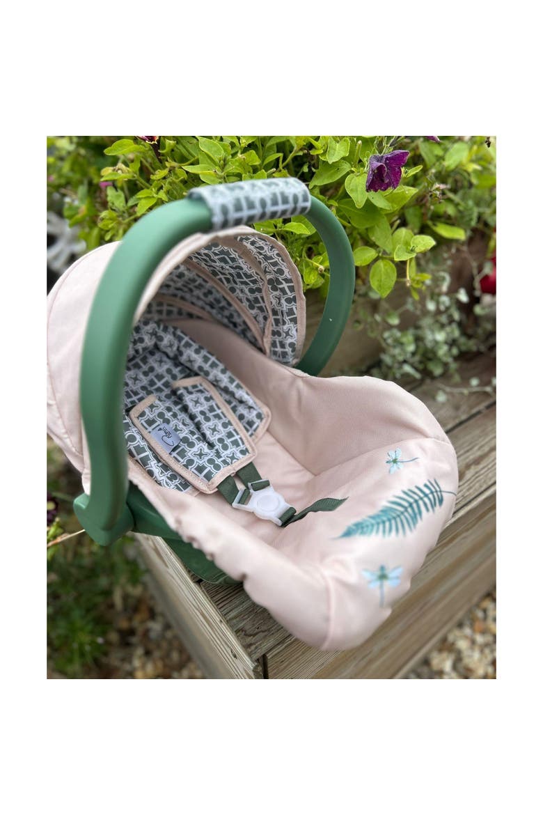 Rhs Doll Car Seat Fern Cream & Green, Carrier Travel Accessory, Alternate, color, Multicolored