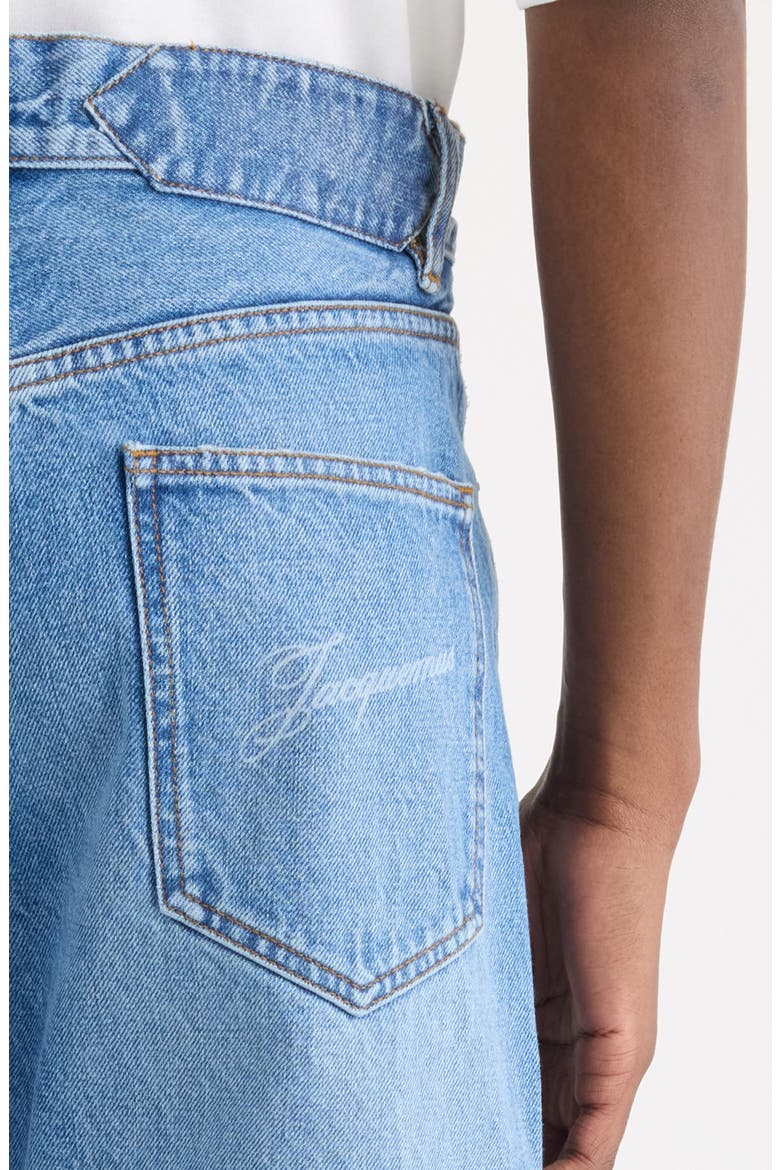 Le de-Nîmes Droit Straight Leg Jeans, Alternate, color, BLUE/ TABAC