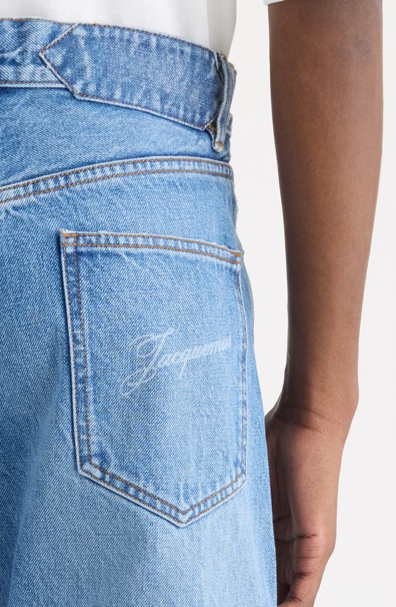 Jacquemus Le de-Nîmes Droit Straight Leg Jeans, Alternate, color, Blue/ Tabac