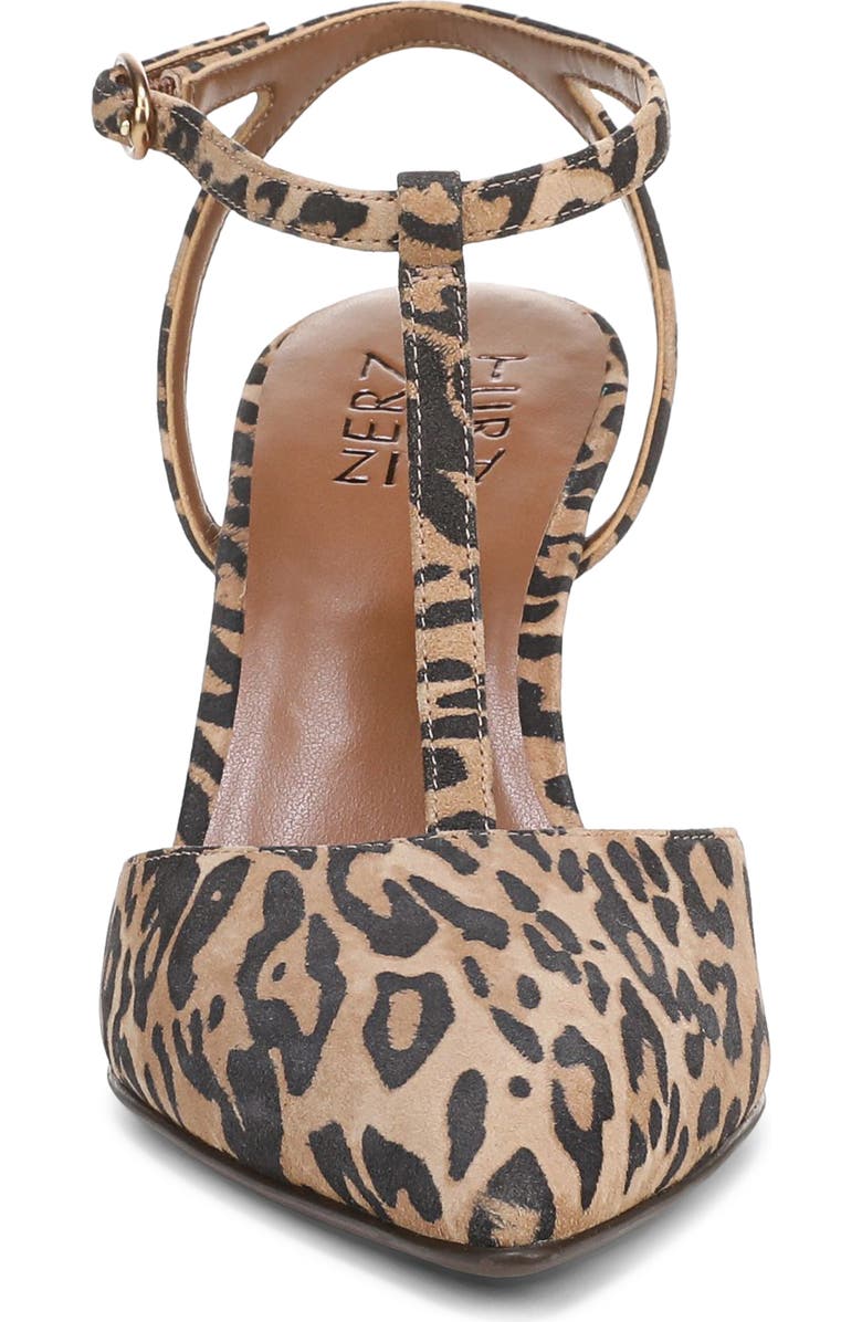 Naturalizer Astrid T-Strap Pointed Toe Pump, Alternate, color, Dark Brown/ Black