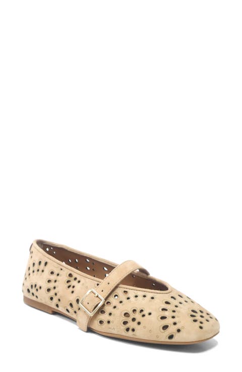 Wini Laser-Cut Mary Jane Flat