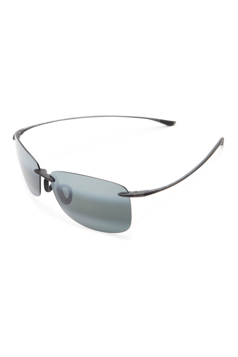 Plumeria 55mm Polarized Rectangular Sunglasses, Alternate, color, TORTOISE TORTOISE ROSE