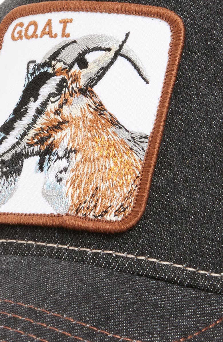 Goorin Bros. G.O.A.T. Patch Trucker Hat, Alternate, color, Dark Denim