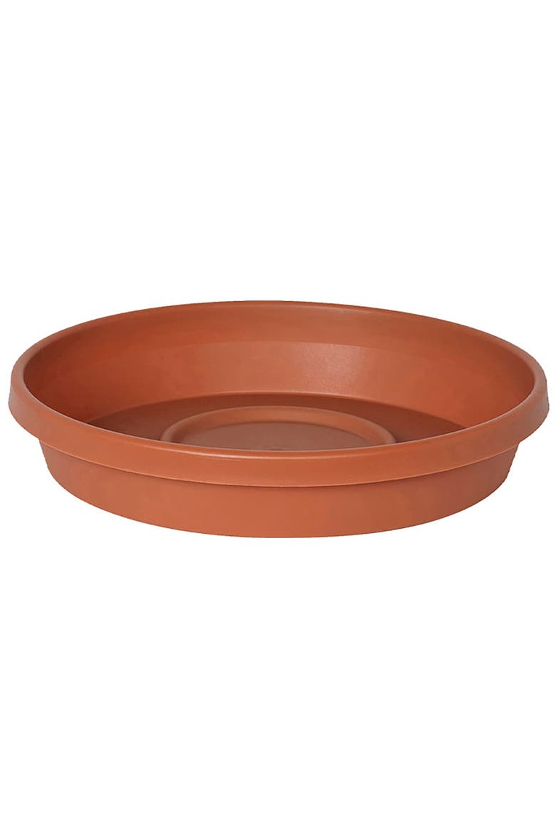 Terra 20 Inch Resin Saucer, Main, color, Brown