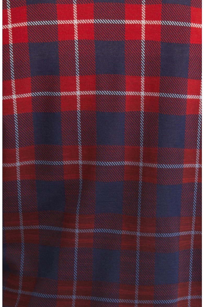 Plaid Jacquard Dip Dye Knit Button-Up Shirt, Alternate, color, ORANGE