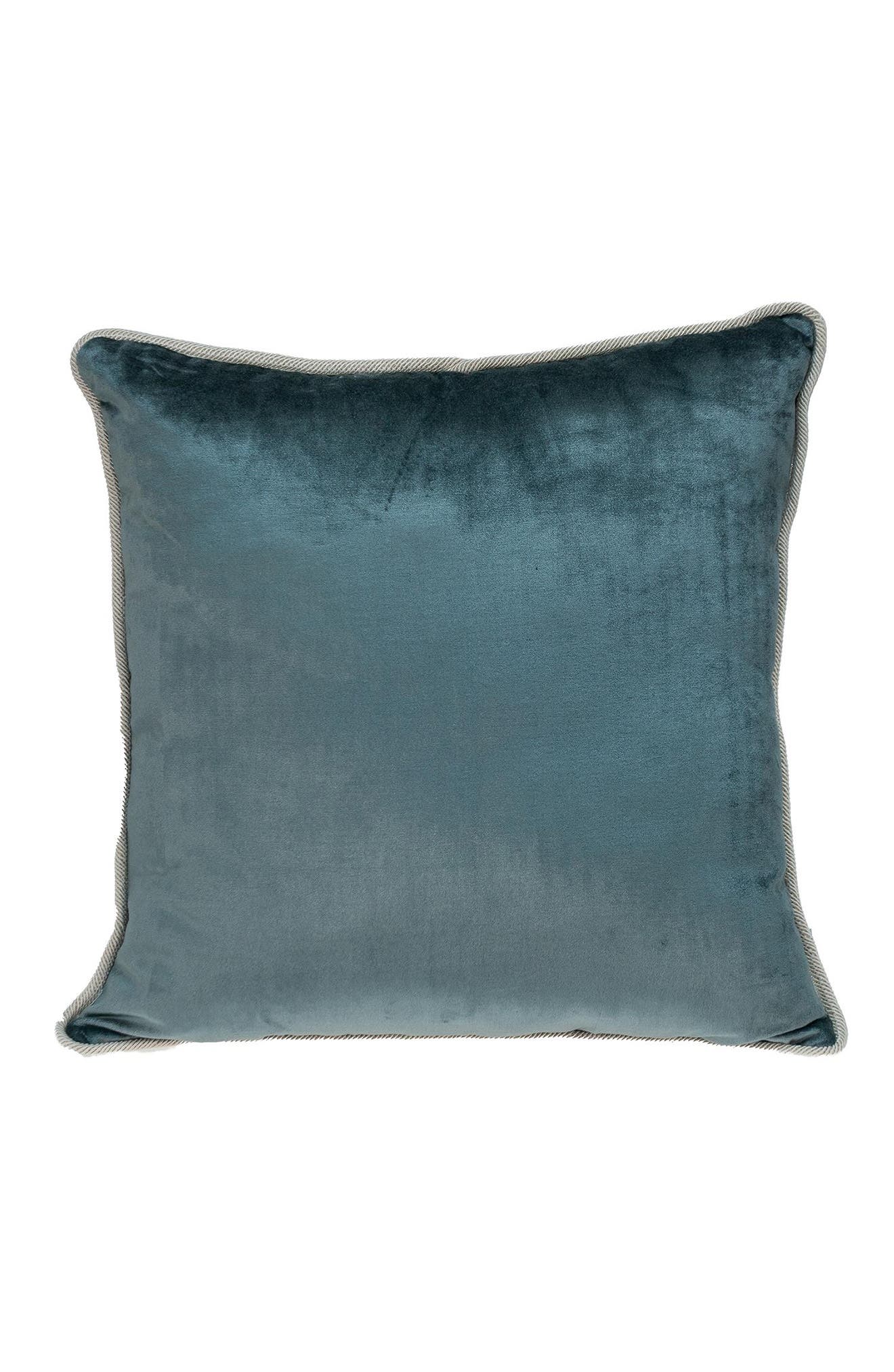 PARKLAND COLLECTION Maia Transitional Teal Throw Pillow