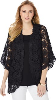 Jessica London Crochet Cardigan