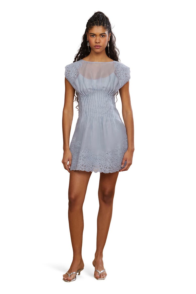 Georgina Mini Dress, Alternate, color, Rain Cloud