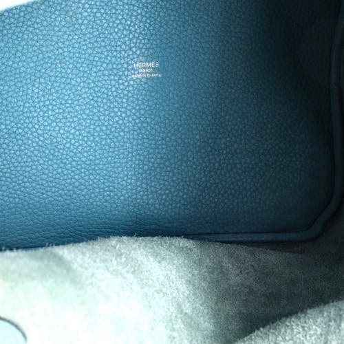 Pre-owned Hermes Hermes Picotin Lock Bag Clemence Gm In Blue