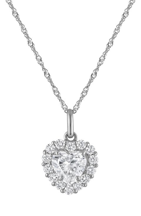 14K Gold Lab Grown Diamond Pendant Necklace