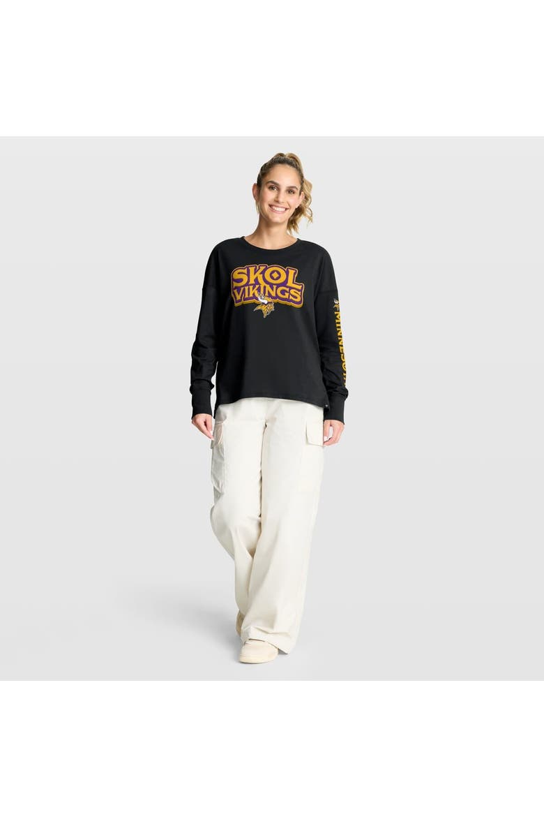 Women's Fanatics Black Minnesota Vikings Hometown Legacy Long Sleeve T-Shirt, Alternate, color, Black