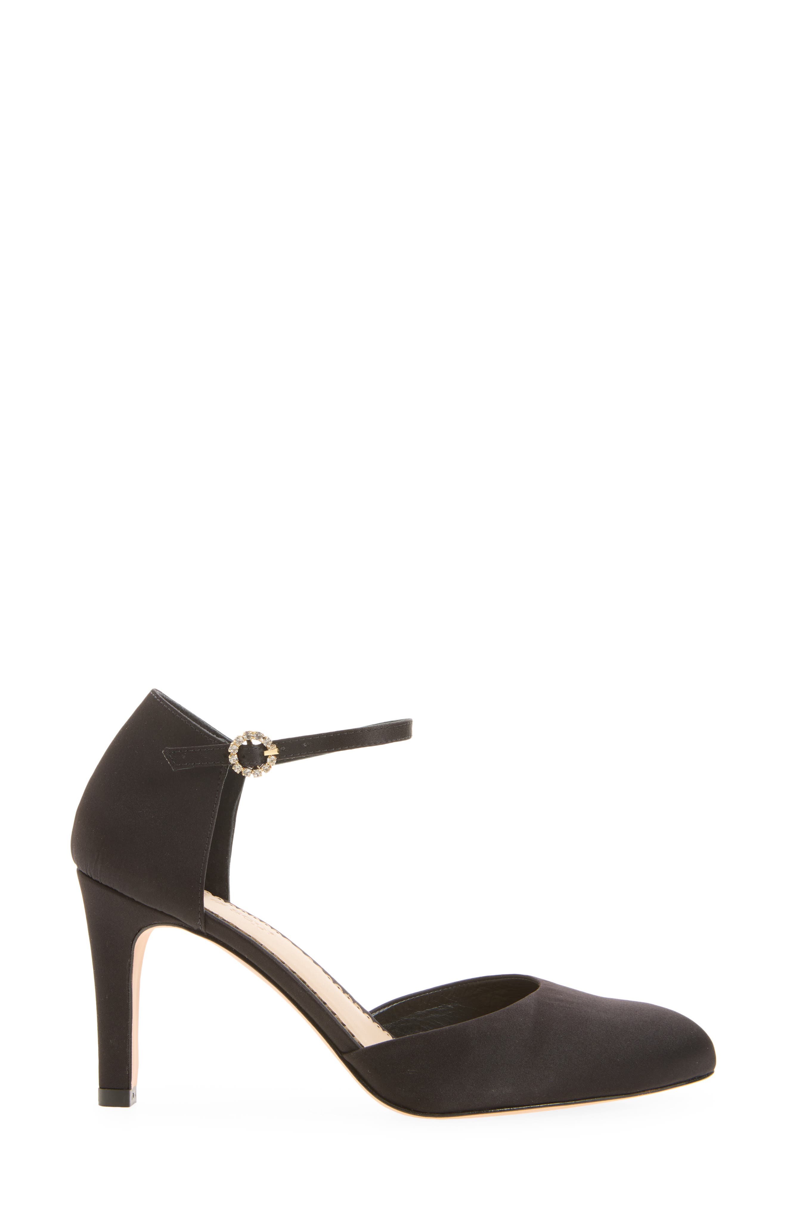 Mariana Satin Pump, Alternate, color, BLACK