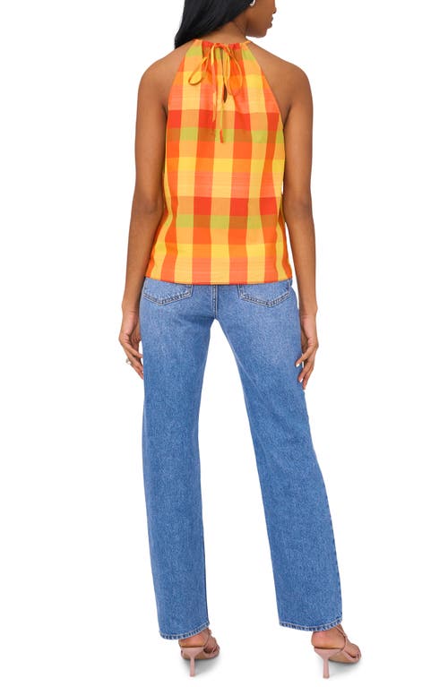 1.state Check Print Halter Top In Multi