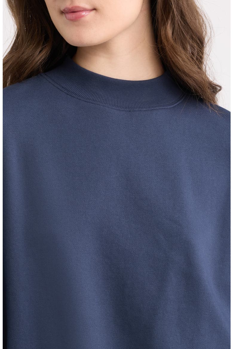 Mock Neck Sweatshirt, Alternate, color, NAVY INDIGO